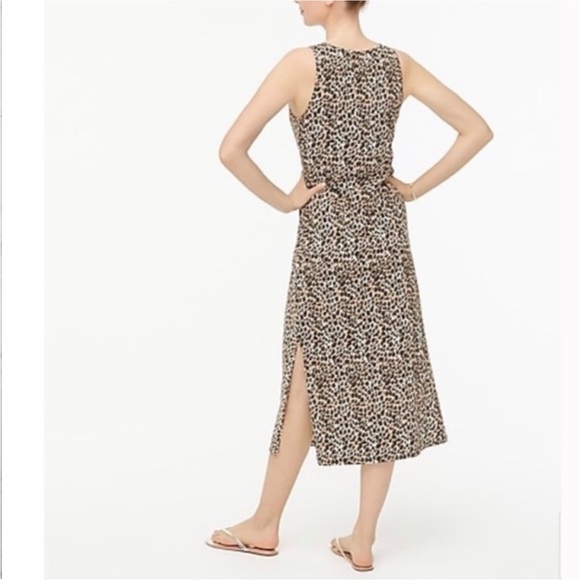 J. Crew Cheetah Print Sleevless Midi Dress - Picture 3 of 9